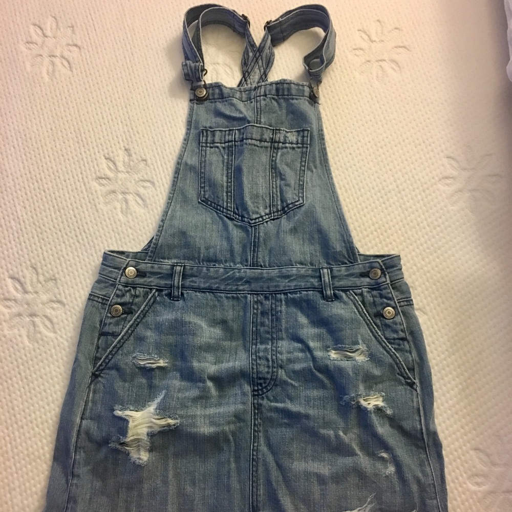 Overall jean skirt